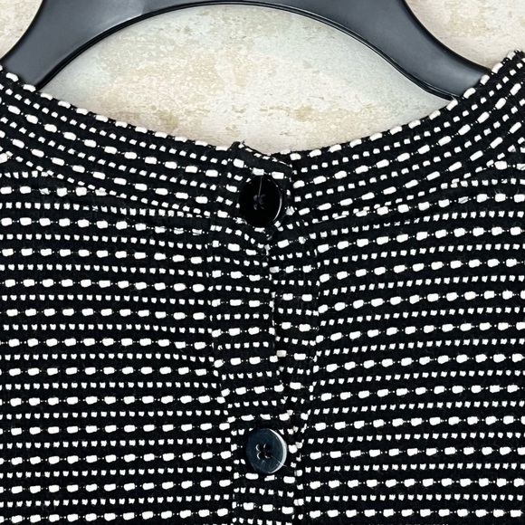 LOFT Textured Swing Dress 3/4 Sleeve Back Buttons Large P - Picture 16 of 16